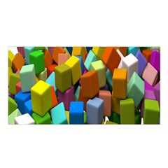 Cubes Assorted Random Toys Satin Shawl by Nexatart