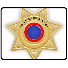 Sheriff S Star Sheriff Star Chief Double Sided Fleece Blanket (medium)  by Nexatart