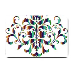Damask Decorative Ornamental Small Doormat  by Nexatart
