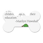 Fruit of Education Dog Tag Bone (Two Sides) Front