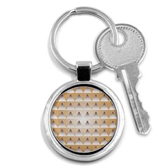 Pattern Retro Background Texture Key Chains (round)  by Nexatart