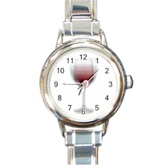 Wine Glass Steve Socha Round Italian Charm Watch by WineGlassOverlay