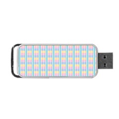 Grid Squares Texture Pattern Portable Usb Flash (two Sides) by Nexatart