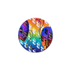 Abstract Mask Artwork Digital Art Golf Ball Marker by Nexatart