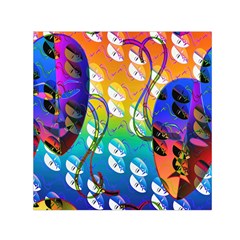 Abstract Mask Artwork Digital Art Small Satin Scarf (square) by Nexatart