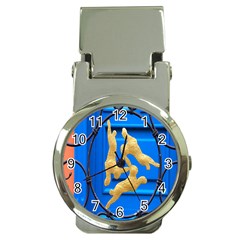 Animal Hare Window Gold Money Clip Watches by Nexatart