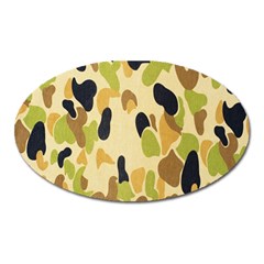 Army Camouflage Pattern Oval Magnet by Nexatart
