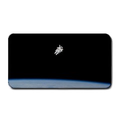 Astronaut Floating Above The Blue Planet Medium Bar Mats by Nexatart