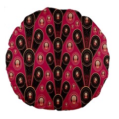 Background Abstract Pattern Large 18  Premium Round Cushions by Nexatart