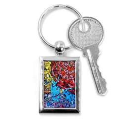 Colorful Graffiti Art Key Chains (rectangle)  by Nexatart