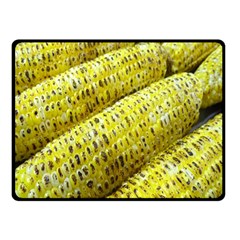 Corn Grilled Corn Cob Maize Cob Double Sided Fleece Blanket (small)  by Nexatart