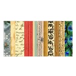 Digitally Created Collage Pattern Made Up Of Patterned Stripes Satin Shawl Front