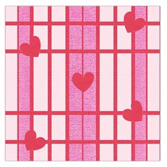 Fabric Magenta Texture Textile Love Hearth Large Satin Scarf (square) by Nexatart