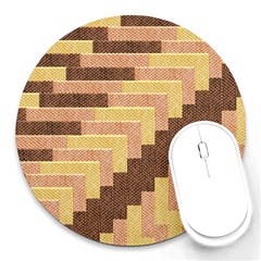 Fabric Textile Tiered Fashion Round Mousepads by Nexatart