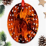 Fire Easter Easter Fire Flame Ornament (Oval Filigree) Front