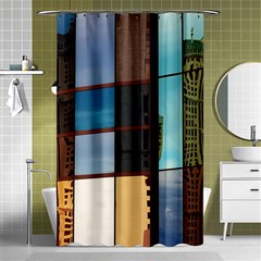 Glass Facade Colorful Architecture Shower Curtain 48  X 72  (small)  by Nexatart