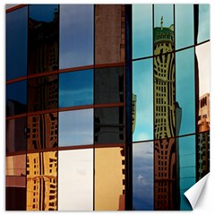 Glass Facade Colorful Architecture Canvas 20  X 20   by Nexatart