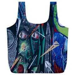 Graffiti Art Urban Design Paint Full Print Recycle Bags (l)  by Nexatart