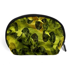 Olive Seamless Camouflage Pattern Accessory Pouches (large)  by Nexatart