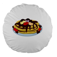 Pancakes - Shrove Tuesday Large 18  Premium Round Cushions by Valentinaart