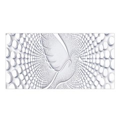 Points Circle Dove Harmony Pattern Satin Shawl by Nexatart