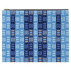 Textile Structure Texture Grid Cosmetic Bag (xxxl)  by Nexatart