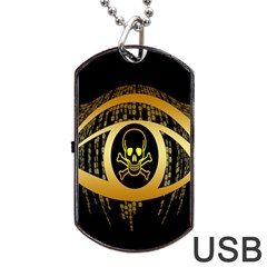 Virus Computer Encryption Trojan Dog Tag Usb Flash (two Sides) by Nexatart