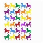 Colorful Horse Background Wallpaper Large Garden Flag (Two Sides) Back