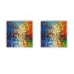 Background Structure Absstrakt Color Texture Cufflinks (Square) Front(Pair)