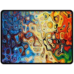 Background Structure Absstrakt Color Texture Double Sided Fleece Blanket (large)  by Amaryn4rt