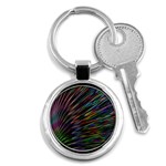 Texture Colorful Abstract Pattern Key Chains (Round)  Front