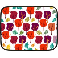 Tree Pattern Background Double Sided Fleece Blanket (mini)  by Amaryn4rt