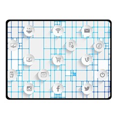 Icon Media Social Network Double Sided Fleece Blanket (small)  by Amaryn4rt