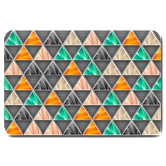 Abstract Geometric Triangle Shape Large Doormat  by Amaryn4rt