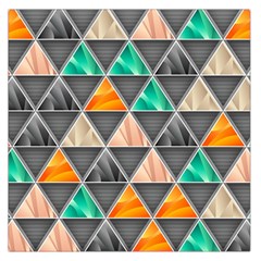 Abstract Geometric Triangle Shape Large Satin Scarf (square) by Amaryn4rt