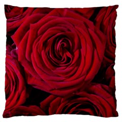 Roses Flowers Red Forest Bloom Large Cushion Case (one Side) by Amaryn4rt