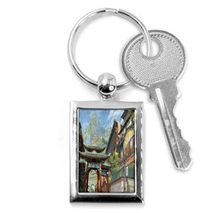 Japanese Art Painting Fantasy Key Chains (rectangle)  by Amaryn4rt