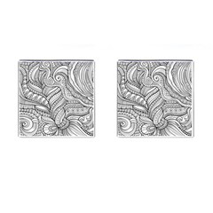 Zentangle Art Patterns Cufflinks (square) by Amaryn4rt