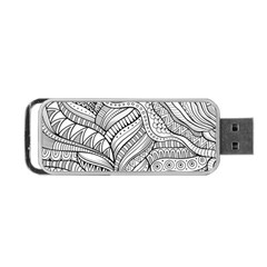 Zentangle Art Patterns Portable Usb Flash (two Sides) by Amaryn4rt