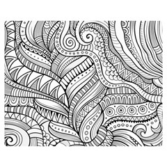 Zentangle Art Patterns Double Sided Flano Blanket (medium)  by Amaryn4rt
