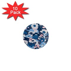 Fabric Wildflower Bluebird 1  Mini Magnet (10 Pack)  by Simbadda