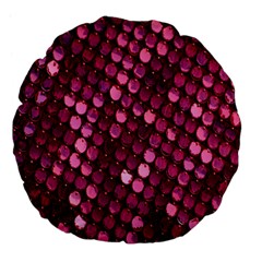 Red Circular Pattern Background Large 18  Premium Flano Round Cushions by Simbadda