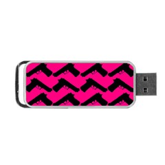 Pink Gun Portable Usb Flash (one Side) by boho