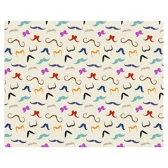 Mustaches Double Sided Flano Blanket (medium)  by boho