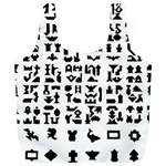 Anchor Puzzle Booklet Pages All Black Full Print Recycle Bags (L)  Back