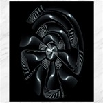 Fractal Disk Texture Black White Spiral Circle Abstract Tech Technologic Canvas 20  x 24   19.57 x23.15  Canvas - 1