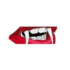 Mouth Jaw Teeth Vampire Blood Satin Scarf (oblong) by Simbadda