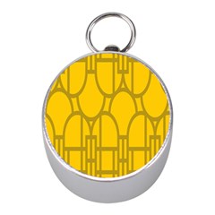 The Michigan Pattern Yellow Mini Silver Compasses by Simbadda