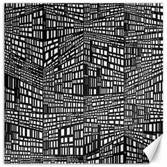 Recursive Subdivision Between 5 Source Lines Screen Black Canvas 20  X 20   by Simbadda