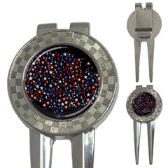 America Usa Map Stars Vector  3-in-1 Golf Divots by Simbadda